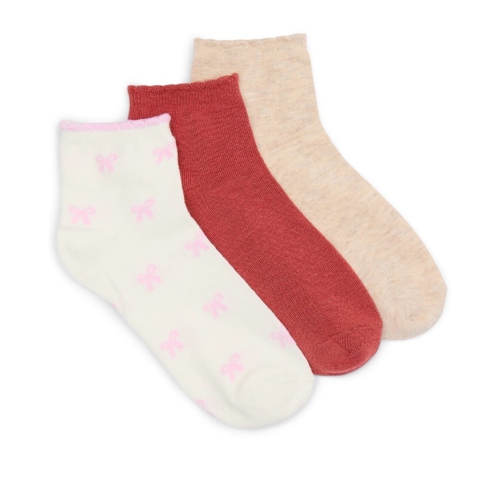 3 No Boundaries Ankle Socks, 3-Pack, Women's, Size 4-10 - Picture 5 of 14